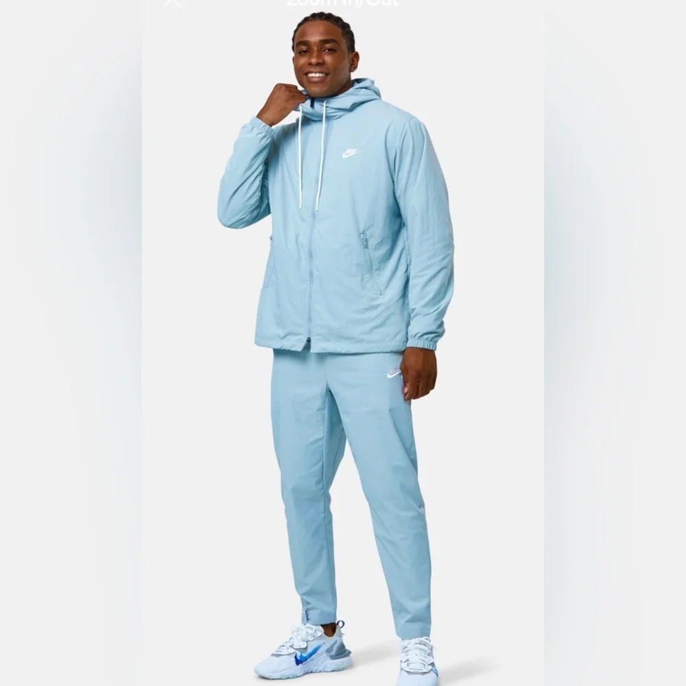 Nike Sportswear® Woven Club Full-Zip Jacket in Sky Ice Blue XL NWT